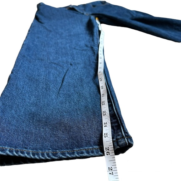 Levi's Premium Ribcage Straight Leg Denim Jeans Women’s Size 32 Dark Wash - Picture 10 of 16